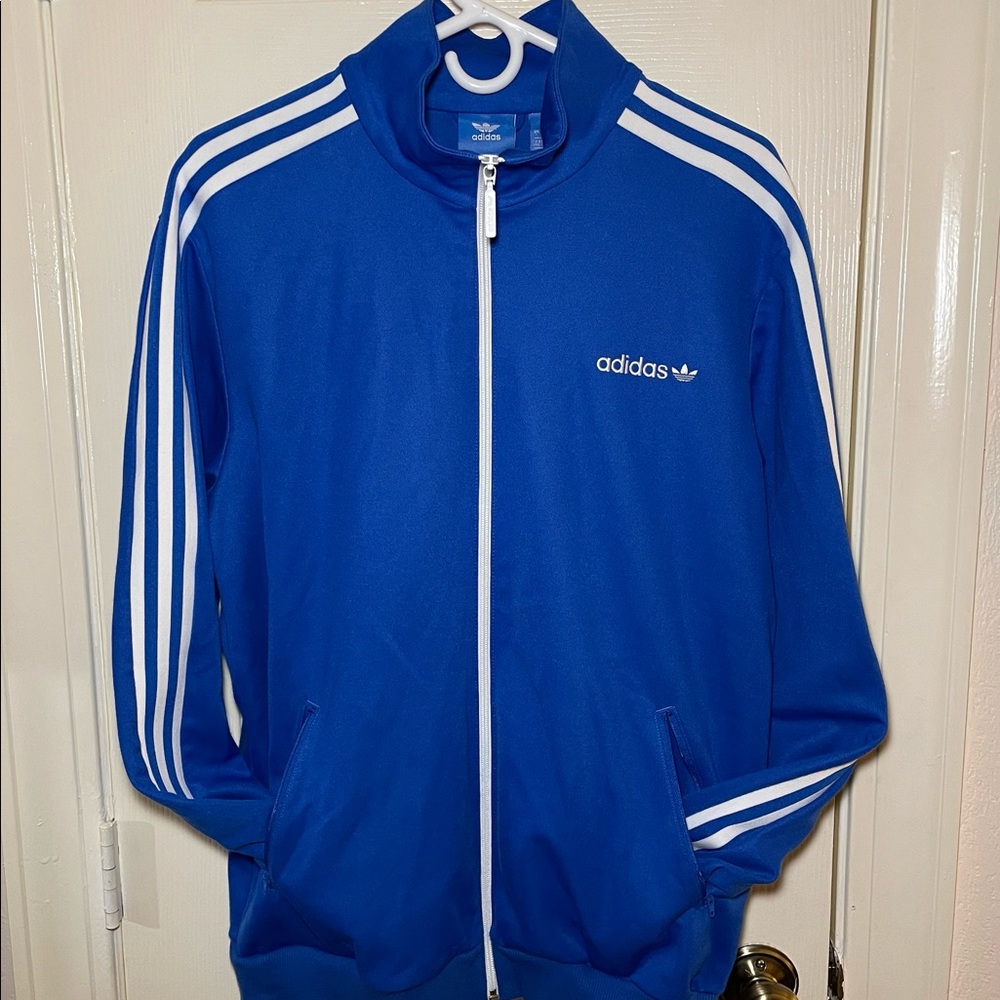 Adidas blue track jacket